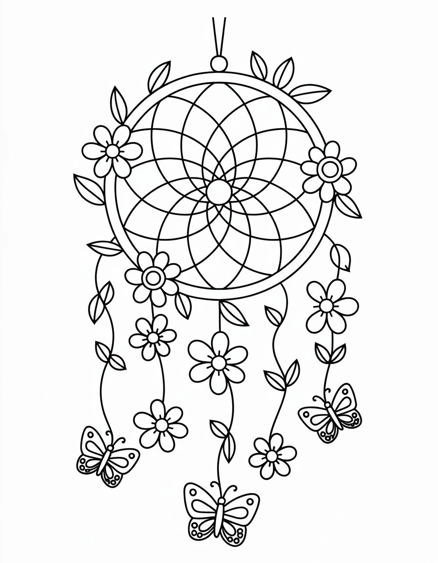 Floral Enchantment Dreamcatcher